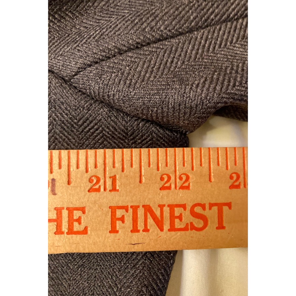 LE SUIT Essentials Women's Gray Herringbone Blazer Jacket Size 16 - Picture 8 of 10